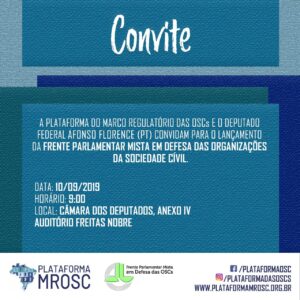 Leia mais sobre o artigo Lançamento da Frente Parlamentar Mista em Defesa das Organizações da Sociedade Civil