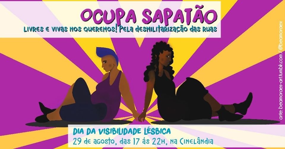 Leia mais sobre o artigo CAMTRA DIVULGA: Ocupa Sapatão: livres e vivas nos queremos!