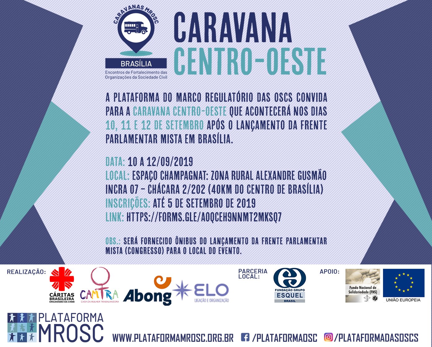 Você está visualizando atualmente Camtra Divulga – Caravana MROSC – Centro-Oeste