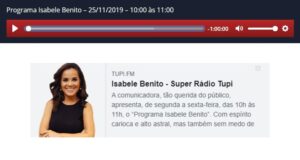 Leia mais sobre o artigo Reportagem Radio Tupi – 25 de Novembro (Eleutéria Amora)