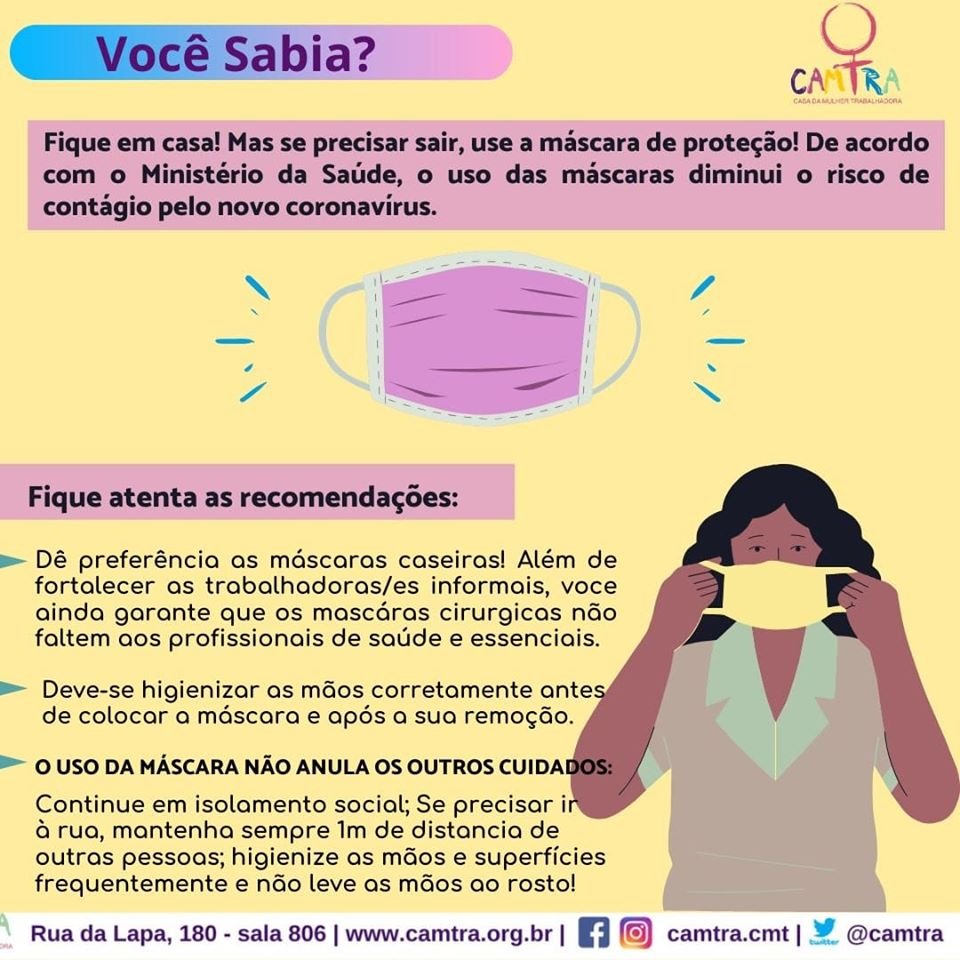 Você está visualizando atualmente #Fiqueemcasa: Você sabia? Máscaras de proteção podem diminuir o risco de contágio pelo coronavírus