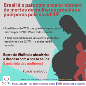 Leia mais sobre o artigo Brasil lidera ranking mundial de grávidas e puérperas mortas por Covid-19: Basta de negligência com a saúde das mulheres!