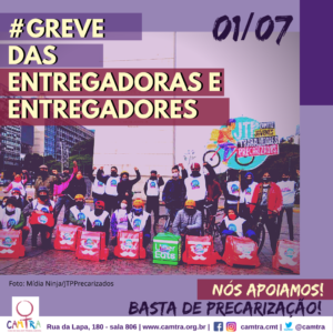 Leia mais sobre o artigo Basta de precarização: Nosso apoio às entregadores/es em greve!