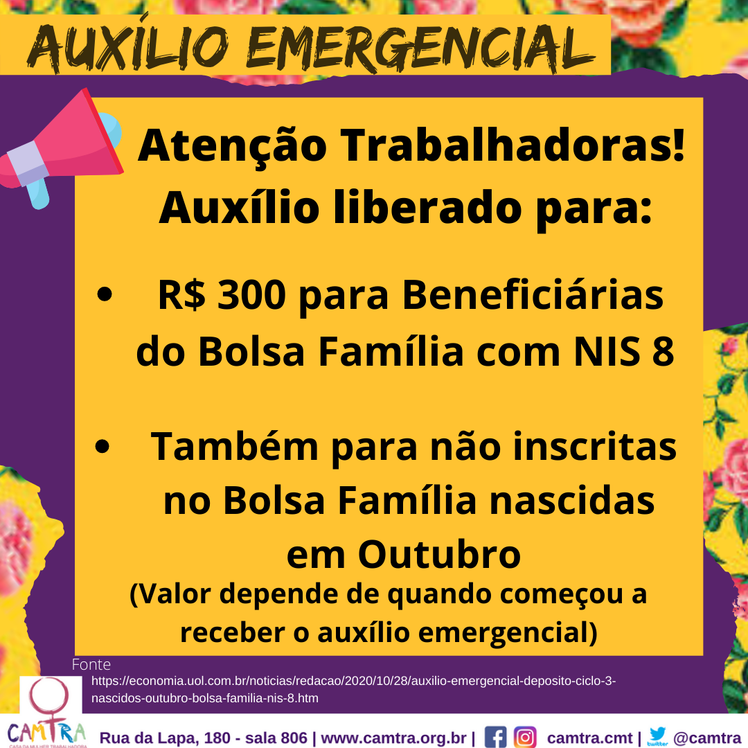 Você está visualizando atualmente Auxílio Emergencial 28 de Outubro