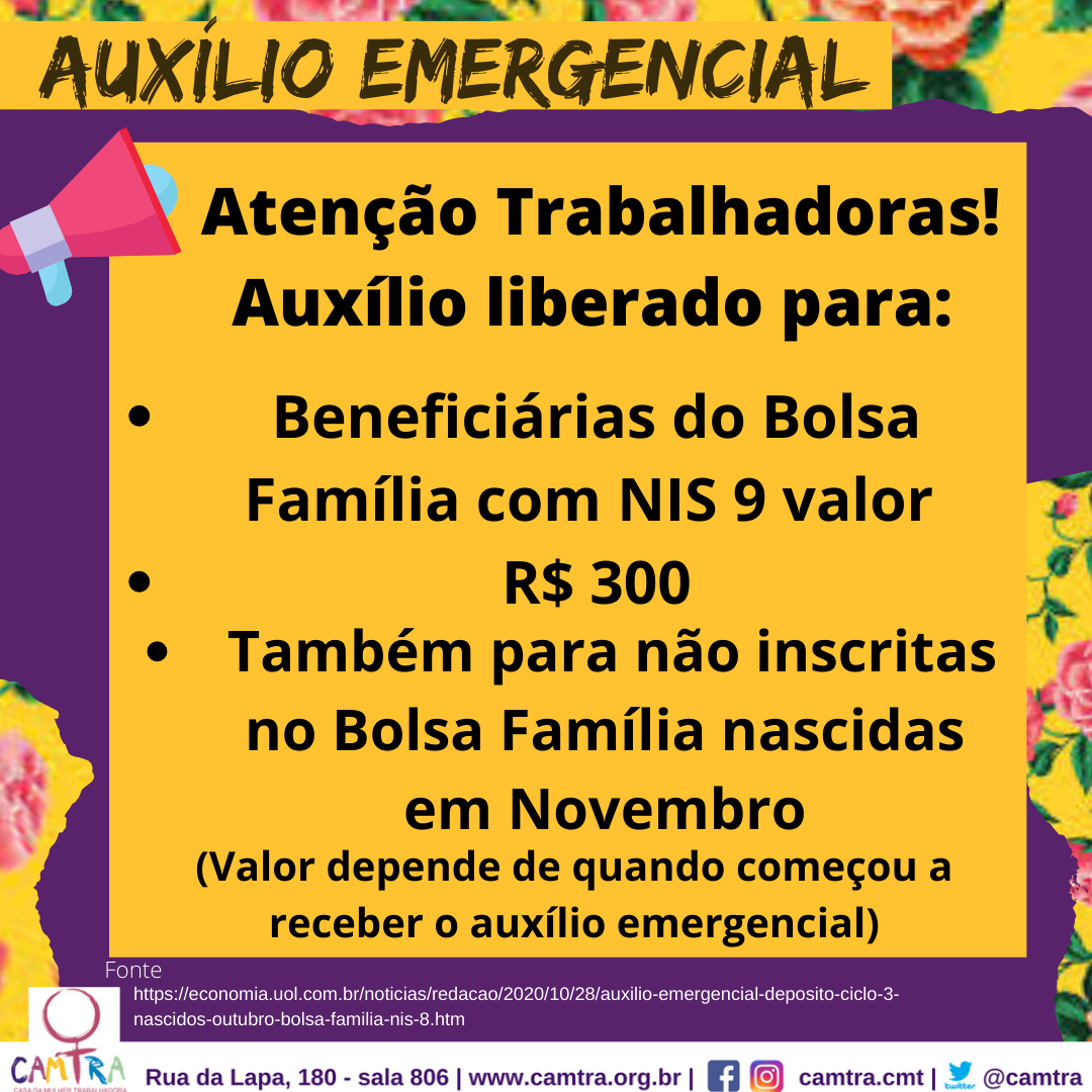 Você está visualizando atualmente Auxílio Emergencial 29 de Outubro