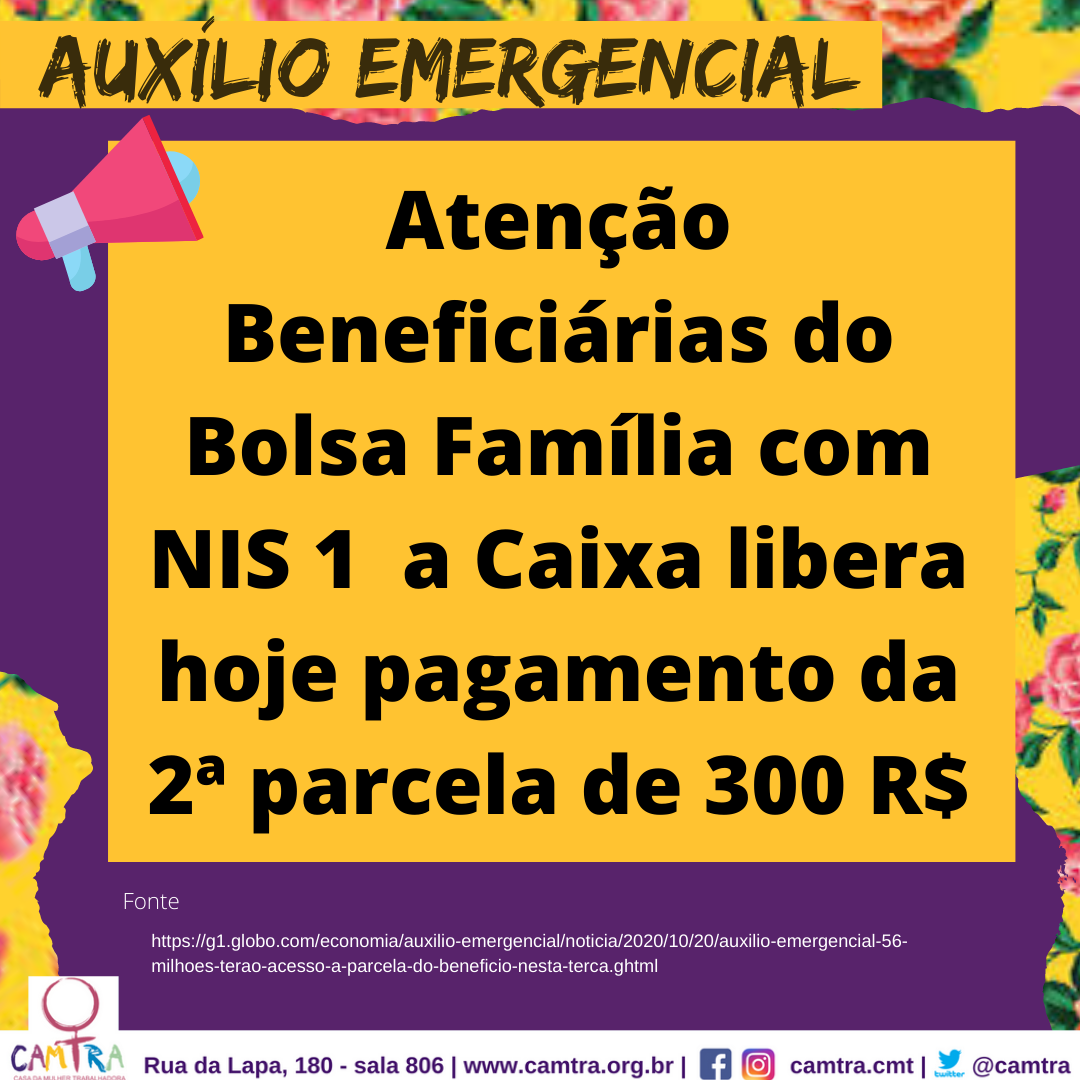 Você está visualizando atualmente Auxílio Emergencial Bolsa Família 19 de outubro