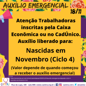 Leia mais sobre o artigo Auxílio Emergencial 18 de Novembro