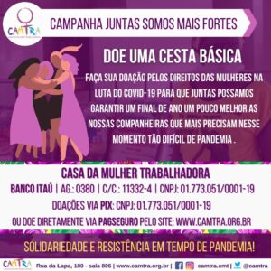 Leia mais sobre o artigo Campanha Juntas Somos Mais Fortes – Doe Uma Cesta Básica