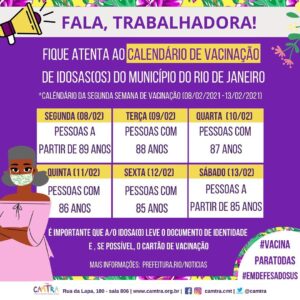 Leia mais sobre o artigo Calendário de vacinação idosas(os) do município do Rio de Janeiro