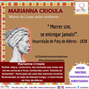 Leia mais sobre o artigo Marianna Crioula – Março de Lutas pelas Mulheres