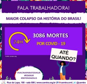 Leia mais sobre o artigo Brasil amanhece com mais de 3 mil óbitos nas últimas 24 horas