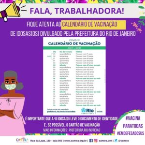 Leia mais sobre o artigo Atenção, mulheres trabalhadoras: Calendário de vacinação Covid-19 no Rio de Janeiro