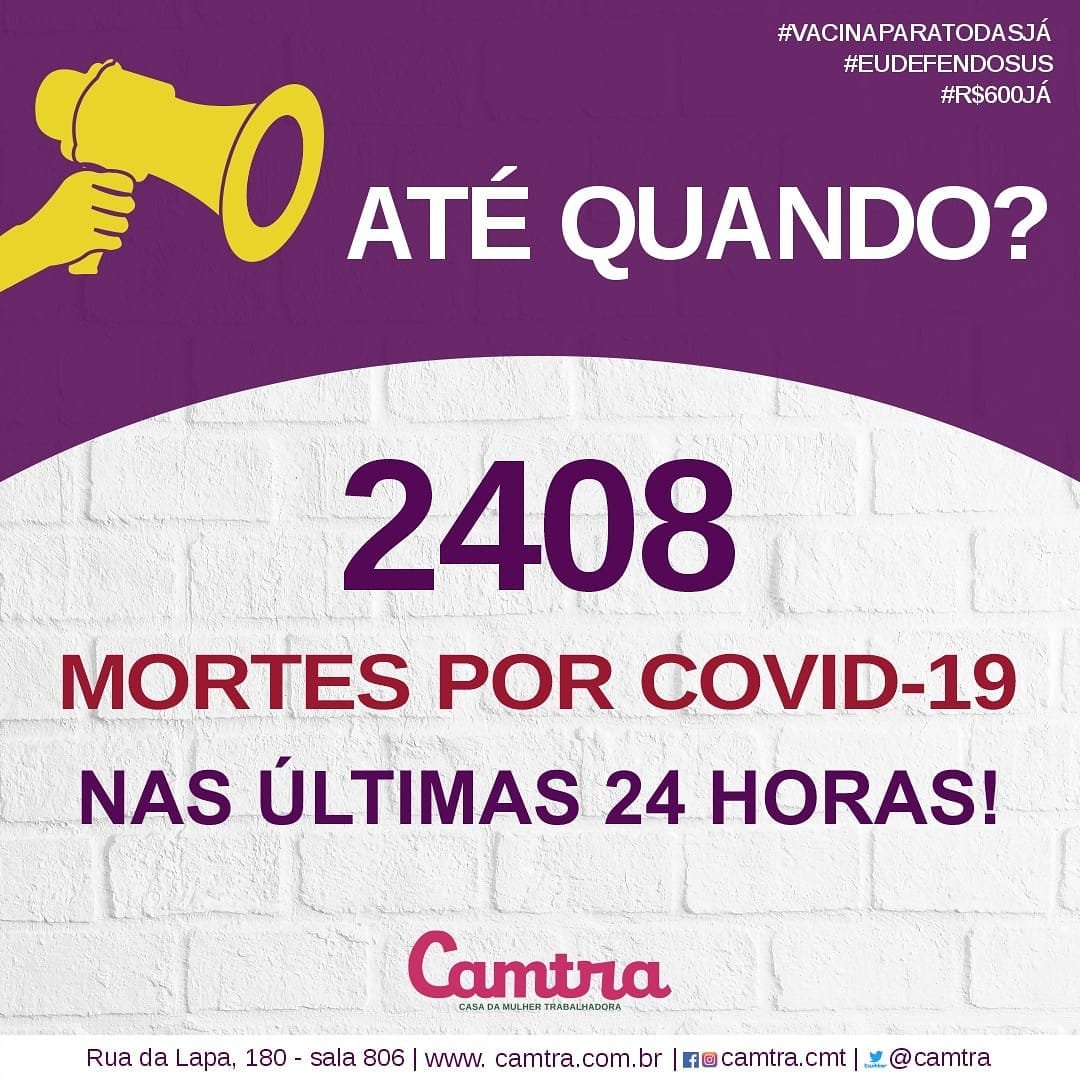 Leia mais sobre o artigo 2.408 ÓBITOS POR COVID-19 NAS ÚLTIMAS 24 HORAS